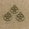 PULCHRITUDE Drie Kleur Vintage Metaallegering Pentagram Charms Sieraden Hanger Charms Bevindingen 50 stuks 20 25mm T0337326p