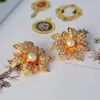 Brincos de garanhão vintage strass flor para mulheres jóias pista festa t mostrar fantasia na moda boho ins japão