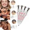 Ögonbrynsförstärkare 4 i 1 Makeup Pen Eyebrow Pencil Waterproof Drawing Eye Brow Långvarig Easy Color Eyeliner Eyebrow Pen Sweatproof Makeup 231020