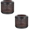 Ljushållare 2 Räkna ljusstake Metal Candleholder Table Top Decor Votive Scented Hollow Make Container