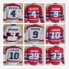 CUSTOM Men Vintage Classic Montreal Hockey Jerseys 10 Guy Lafleur 4 Jean Beliveau 9 Maurice Richard 29 Ken Dryden 33 PATRICK ROY Retro CCM U