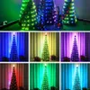 Juldekorationer 15m 18m 21m RGB Artificial Tree Outdoor Decoration 16 Färg LED -upplyst dekor med fjärrkontroll 231019