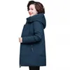 Trench da donna Giacca ampia imbottita in cotone Autunno Inverno Abbigliamento Filo di vite Floccaggio Ispessito College Vento Manica lunga Con cappuccio T275