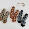 Kids Socks Baby Boys Winter Socks Trendy Color With Classic Cartoon Bear Socks Double Needle Calf Length Kids Warm Socks Kids Socks 231020