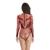 Maillot de bain à motif extrêmement musclé, imprimé en 3D, pour femmes, décontracté, manches longues, vêtements de plage, Sexy, serré, été