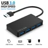 Hub GRiS USB 4 ports, convertisseur de transfert de données haute vitesse, prise en charge de systèmes multiples, adaptateur USB Plug and Play ZZ