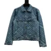 2024 Herrkvinnor Designers Denim Jackets Paris Jacquard Letter Clothes Streetwear Coats Ytterkläder Långärmad män Kläder Purple