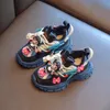 Płaskie buty Dzieci Cartoon Sneakers Spring Autumn Cute Sweet Style Girls Buty oddychające dzieci biegające TNIS 231019