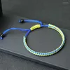 Charme Armbänder Einfache Hand Geflochtene Blau Gelb Faden Armband Kreative Handgemachte Ukraine Seil Für Männer Frauen Armband Schmuck219J