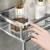 Półki łazienkowe półki na ścianie wspornik magazynowy z ręcznikiem przestrzeń aluminiowa zagęszcza srebrna akcesoria 231019
