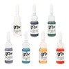 Encres de tatouage 7 pièces encre 5ml ensemble de pigments beauté professionnelle maquillage semi-permanent fournitures de tatouages pour peinture d'art corporel