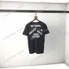 21SS Erkekler Baskı Tişörtleri Polos Tasarımcı Basketbol Mektubu Baskı Paris Giysileri Erkek Gömlek Tag Gevşek Stil Siyah Beyaz Gri 083550