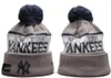 Bonés masculinos Bonés de beisebol New York Beanie Todas as 32 equipes de malha com punhos Pom NY Gorros listrados de lã lateral quente EUA College Sport Knit chapéus boné para mulheres A1