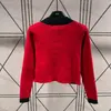 Luxe Designer Knitwear Dames V-hals Sweater Jas Knop Mode Kort Gebreid Vest