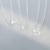 Pendentifs 925 pur argent A-Z majuscule collier pour 18K plaque d'or cadeau femmes de luxe Sterling nom pendentif bijoux OnlyArt