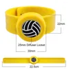 Bracelets porte-bonheur pour enfants, diffuseur d'huile essentielle, Bracelet en Silicone, médaillon de 25mm, 10 pièces, tampons gratuits