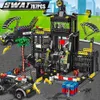 Blocks SWAT Station City Model Set Car Policeman Boat Figures Model Building Blocks DIY Toy for Kids Boys Gift R231020