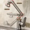 Mutfak musluk musluk lavabo paslanmaz çelik 1080 ° döner soğuk ve su banyo duvarlı 231019