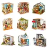 Poppenhuisaccessoires Robotime DIY Houten miniatuur poppenhuis 1 24 Handgemaakt poppenhuis Modelbouwsets Speelgoed voor kinderen Volwassen Drop 231019