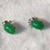 Ohrhänger Damen-Ohrring aus feiner grüner natürlicher Jade