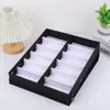 Sunglasses Cases Durable Storage Stand Leather Glasses Frame Tray 12 Slots Glasses Tray Eyeglass Organizer Box Sunglasses Display Case 231020