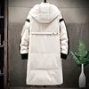 メンズベスト温かい厚い男性ホワイトダックジャケットフード付きパフジャケットコート冬のカジュアルロングパーカーオーバーコートアウトドアマルチポケット231020