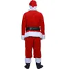 コスプレeraspooky cristricumes for Adult Claus Costume Men Deluxe Fur Classic Santa Suit Xmas Clothing Beard Hat Cosplay Newcosplay