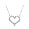 Pendant Necklaces Tiff Love Necklace High Edition Thick Plated 18k Gold Tee Diamonds Romantic Neckchain Full Diamond Heart Collar Chain