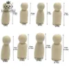 Teethers Toys 50pcs Men Woman Mixed Plain Blank Natural Wood People Peg Dolls Unpainted Figures Wedding Cake Family Peg Dolls Christmas Gift 231020