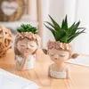 Vases Modern Flower Pots Cute Girl Decorative Planters Succulents Cactus Flowers Pot Decor for Plants Home Flowerpot Gift 231019