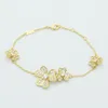 Link Bracelets Wholesale Of High-quality Fashionable Jewelry Clover Glossy Bracelet Ladies' Size Flower