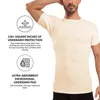 Magliette da uomo T-shirt modale girocollo con cuscinetti antisudore ascellari Abbigliamento Maglietta solida per il tempo libero Maglietta sportiva a prova di casa