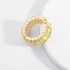 Designer fashion Rainbow CZ Ring For Women Girls Fashion Engagement Wedding Charm Finger Jewelry