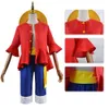 Disfraz de Cosplay Country Monkey D. Luffy, Kimono para niños/hombres, abrigo para fiesta de Halloween, pantalones, sombrero, uniforme de dibujos animados, Suitcosplay