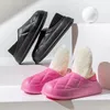 Terlik zoelea moda peluş için kadın erkek ekmek ayakkabı kış sıcak kalın platform su geçirmez açık ev