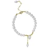 Strand Koreaanse Lichte Luxe Tulp Bloem Armband Voor Vrouwen Shell Parel Kralen Rose Verstelbare Charm Trendy Sieraden