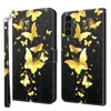 3D-Leder-Geldbörsenhüllen für Samsung S24 Ultra Plus A05S A15 MOTO G14 G54 Xiaomi 13T Pro Redmi 13C Spitze Schmetterling Blume Panda Baum Flip Cover Cartoon Wolf Halter Beutel