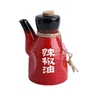 Conjuntos de louça cerâmica molho de soja garrafa condimento dispensador mini tempero garrafas estilo japonês recipiente casa cozinha fornecimento pote de óleo