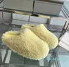 Spring Fashion Trendy Lamb wool Flat Fur Slipper Winter Men women Fluffy Furry clogs sandal Mules Luxury Designer slide Leopard Brown Scuffs outdoor Large size