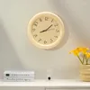 Horloges murales Ins Nordic Crème minimaliste Crème japonaise Style rétro Chubby Horloge ronde Décoration de la maison