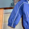 Роскошные дизайнерские детские пальто на молнии, высококачественная детская куртка с капюшоном, размер 120-160 см, украшение в белую полоску, детская верхняя одежда, 30 августа