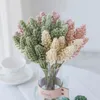 Finto verde floreale 6 pezzi schiuma di lavanda bouquet sposa fiori artificiali vaso per la decorazione domestica ghirlande decorative di nozze piante finte 231019