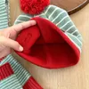 Chapeau en cachemire pour enfants, écharpe, gants, ensemble de trois pièces de noël pour garçons et filles de plus de 6 ans, 2023