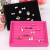 2pcs lots Jewelry Display Rings Organizer Show Case Holder Box New red Ring Storage Ear Pin Accessories box202l