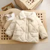 Down Coat Autumn Winter Girls Coats Children Warm Cotton Padded Parka Kids Diamond Checkered Jackets Outdoor Warm Parkas Baby Clothing 231020