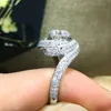 choucong warping Promise Ring 925 sterling Silver 1ct Diamond Engagement Wedding Band Rings For Women men Jewelry287d