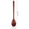 Coffee Scoops 5PCS Wooden Spoon With Handle Soup For Barbecue Camping Party Home KitchenPaint Color