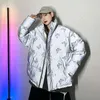 Women's Down Winter Reflective Butterfly Parkas Women Plus Size Jacket Thick Female Jackets Fashion Warm Coat Woman Loose Puffer