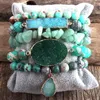 Braccialetti RH Fashion Designer Boho Druzy Stones Bracciale in pietra naturale Druzy Charms 5 pezzi Set per le donne Regalo DropShip270q