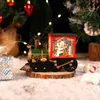 Decorative Objects Figurines Santa Claus Snowman Christmas Gift Eve Music Box Train Crystal Ball Ornaments Table Decoration 231019